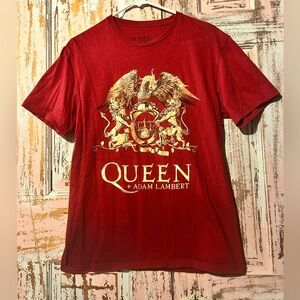 Queen + Adam Lambert Red Graphic concert T-Shirt